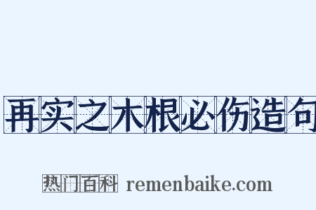 再实之木根必伤造句是什么意思的图片